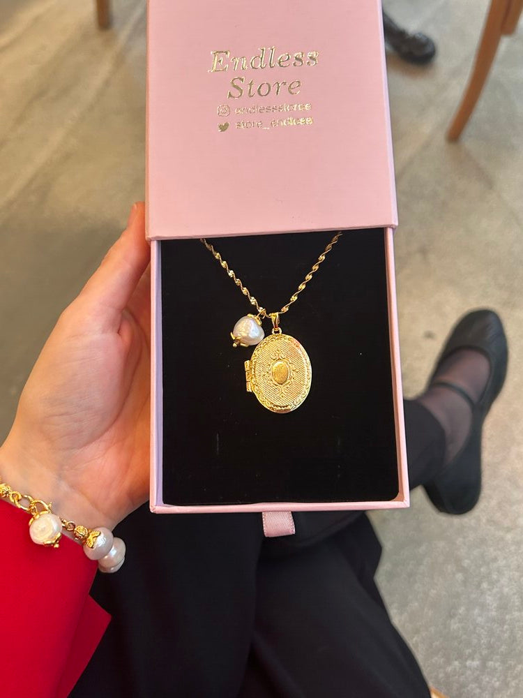 Vintage Anı İnci Charm Kolye